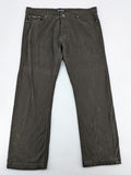 Paladino brown straight jeans five-pocket design stretch cotton fabric