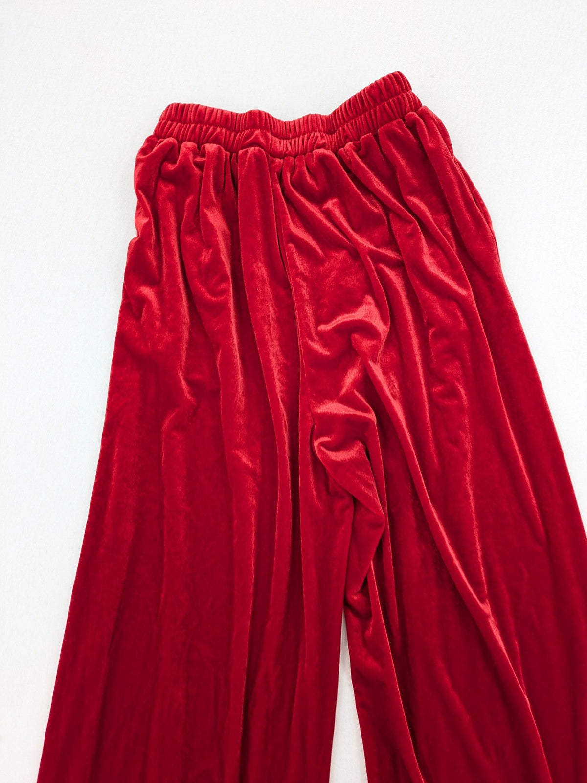 SHEIN red loungewear set velvet fabric with white collar and "Collision 18" graphic.
