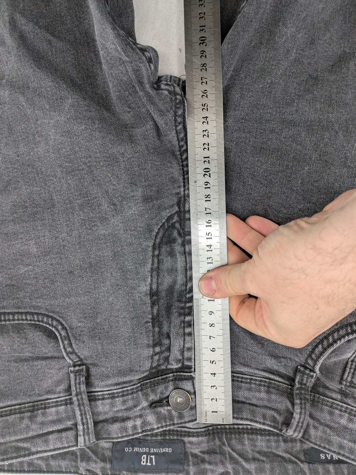 LTB grey slim tapered jeans with washed denim finish and subtle logo detail.