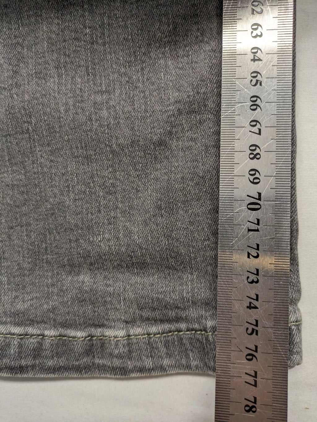 john baner grey straight jeans 5-pocket design used look cotton blend