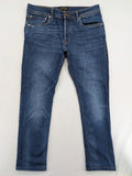 Jack & Jones blue straight jeans Glenn Slim Fit with classic button fly and denim stretch.