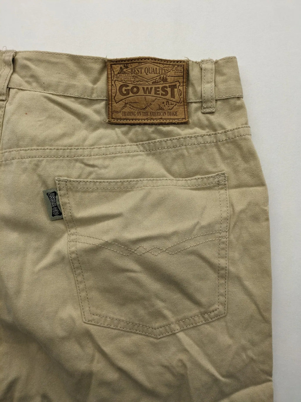 Go West beige straight jeans 5-pocket style durable cotton material
