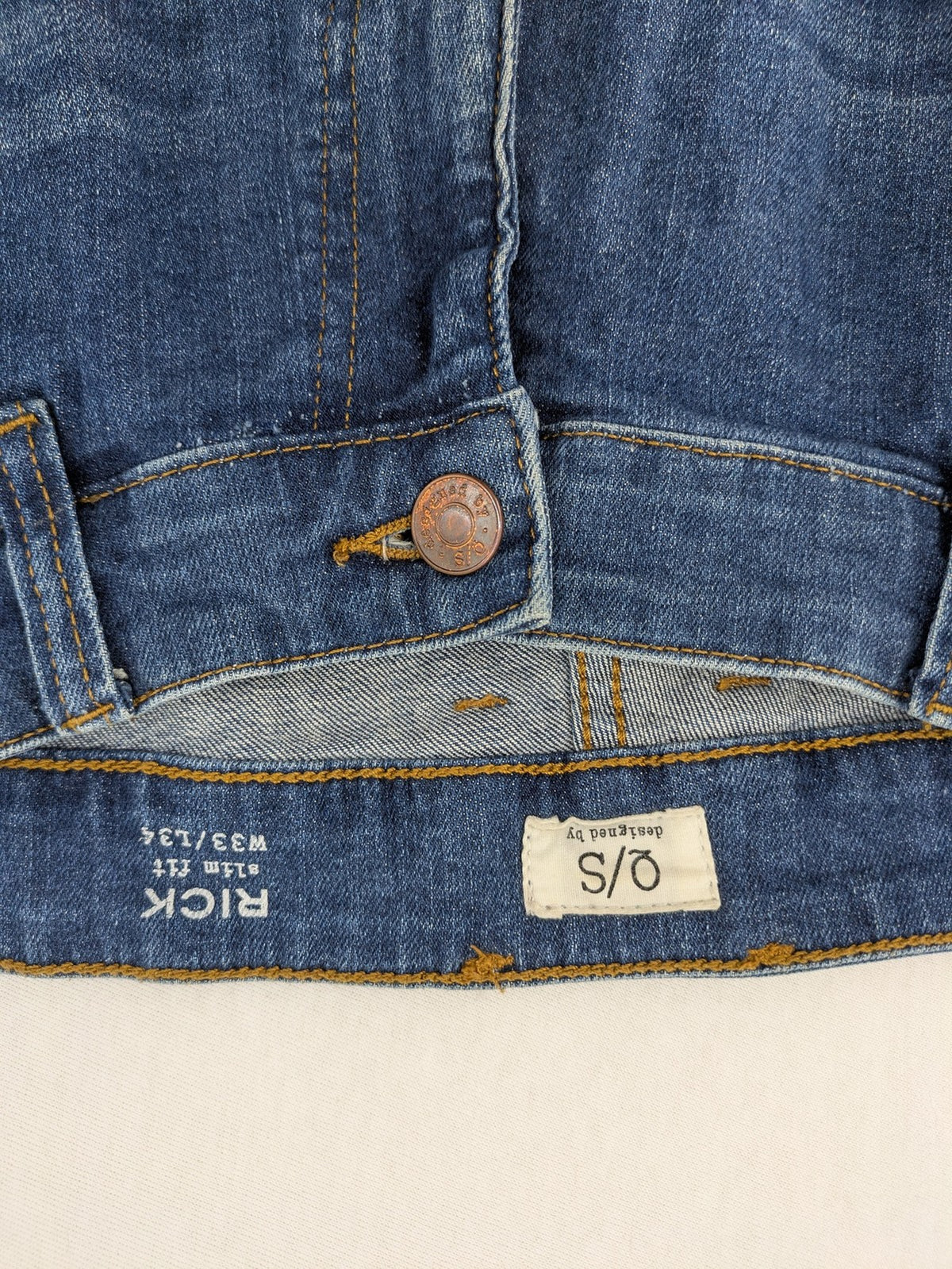 s.Oliver blue slim fit jeans medium wash stretch denim with classic design