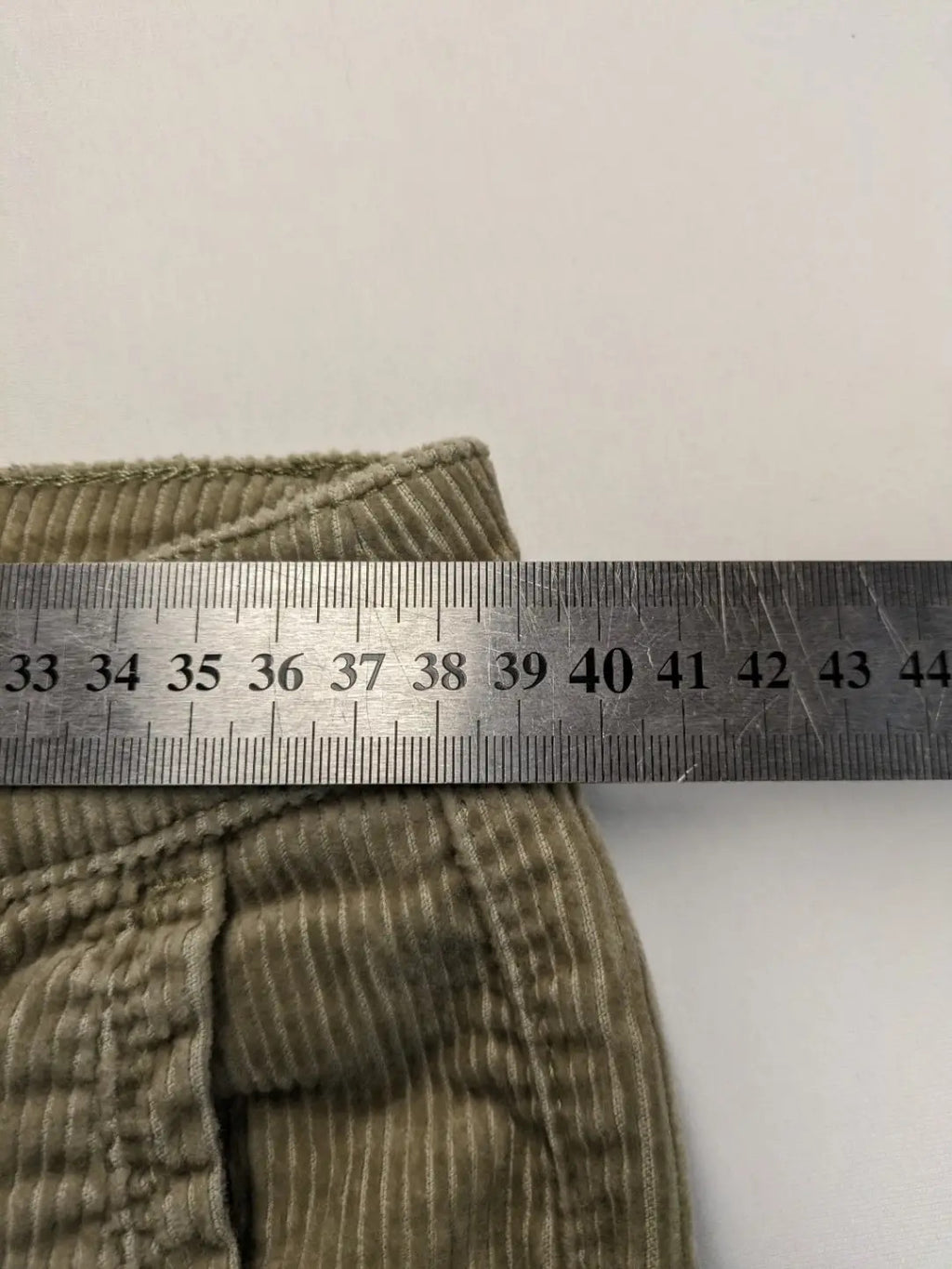 Esprit khaki pants with classic button fly, straight leg, and front pockets.