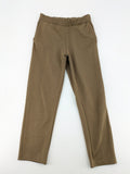 Zara khaki pants pull-on design with elastic waistband and side pockets.