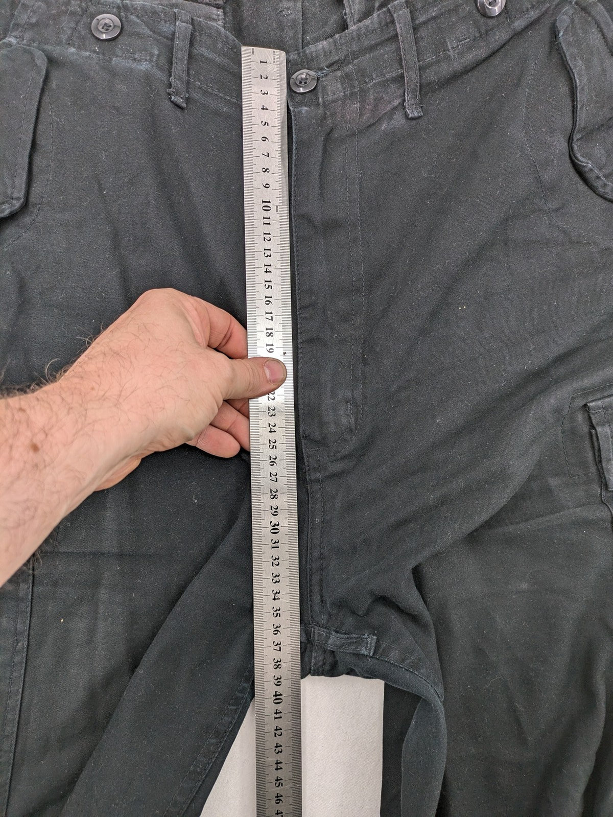 Brandit hunting & tactical pants grey vintage army style with cargo pockets and button fly.