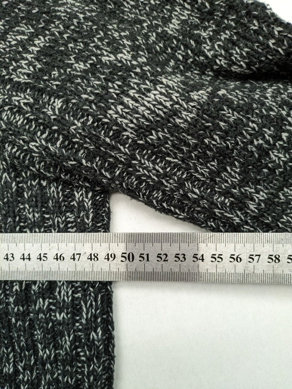 Kensington Eastside black grey quarter zip sweater textured knit with high collar.