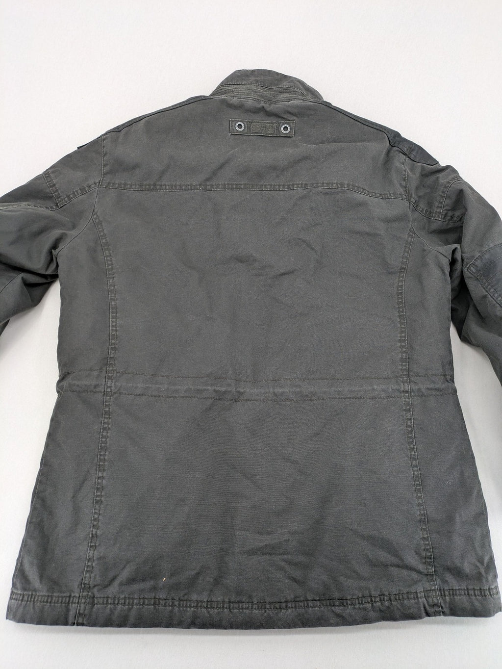 camel active grey field jacket cotton quilted with multiple pockets and stand-up collar