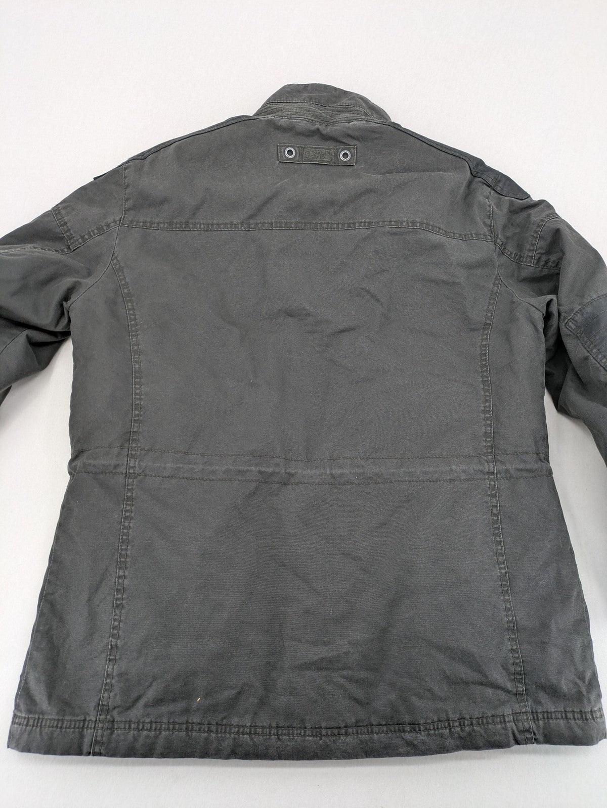 camel active grey field jacket cotton quilted with multiple pockets and stand-up collar