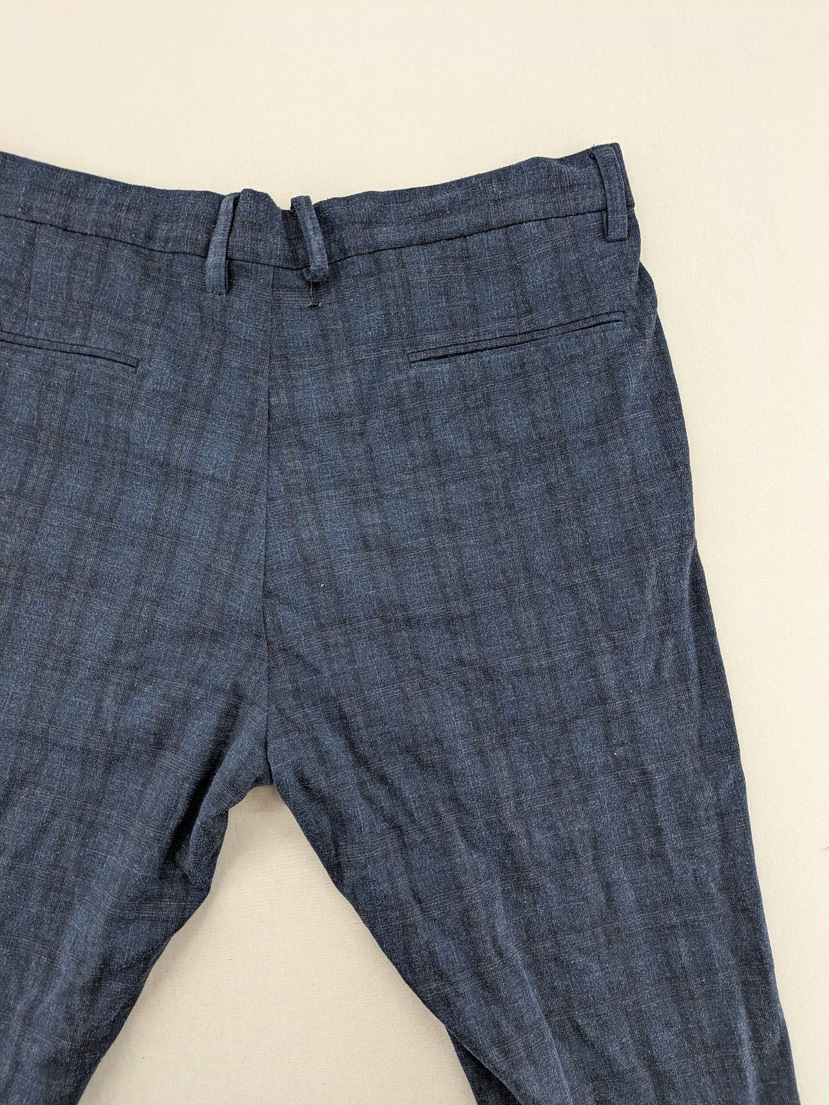 Lindbergh pink pants slim fit with blue-black check pattern and Superflex technology.