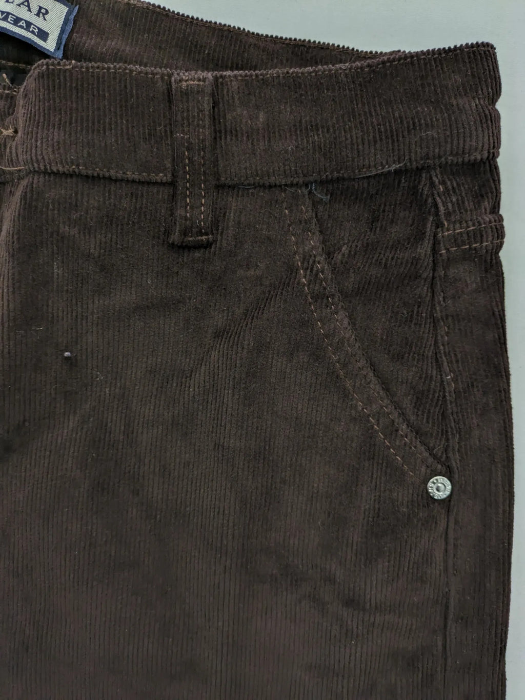 Tomfear black pants 3/4 length classic 5-pocket design corduroy material