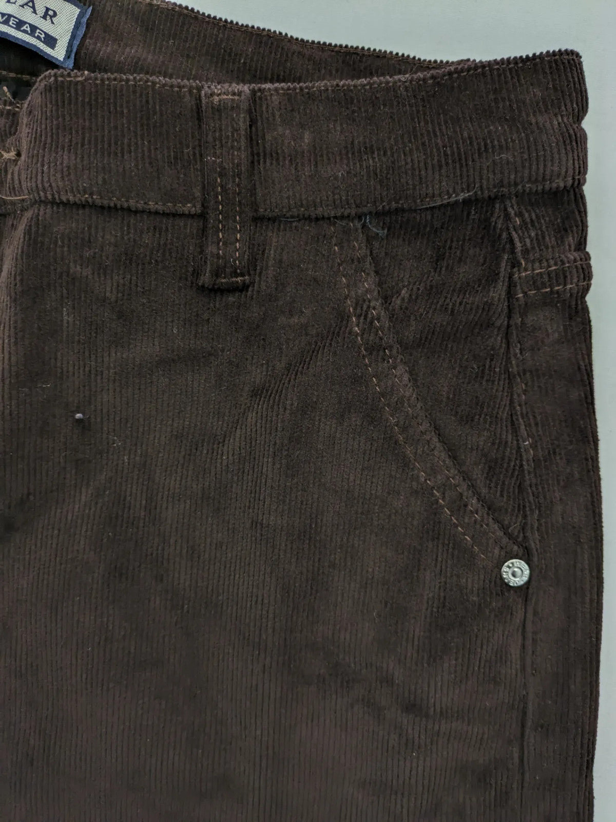 Tomfear black pants 3/4 length classic 5-pocket design corduroy material