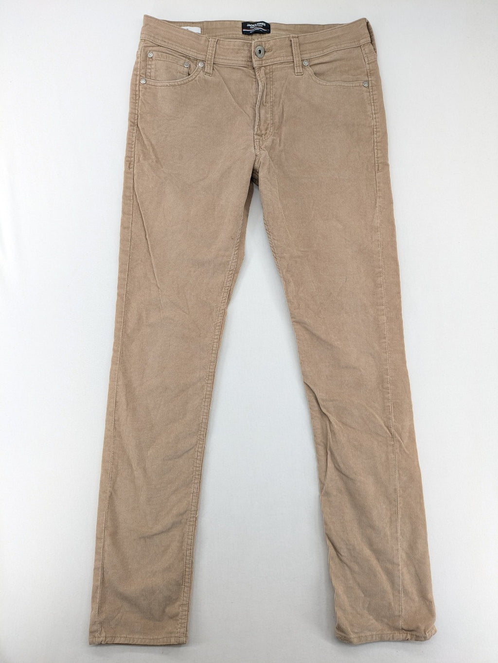 Jack & Jones beige cord pants slim fit 5-pocket design, sturdy material.