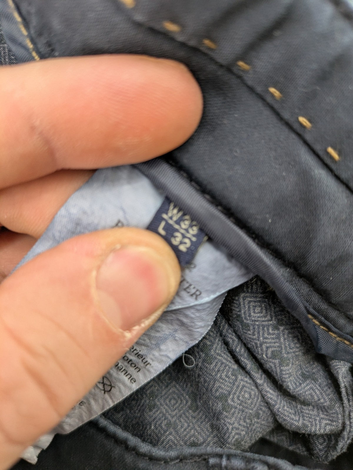 Paul Hunter navy chino pants Oscar model, regular fit, lightweight stretch material.