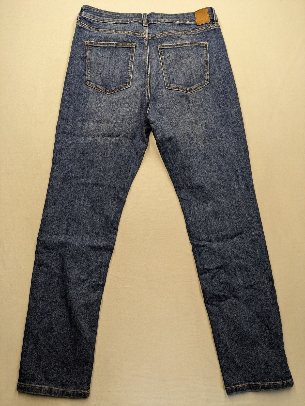 C&A blue high slim straight jeans with high waist, classic 5-pocket design, stretch denim.