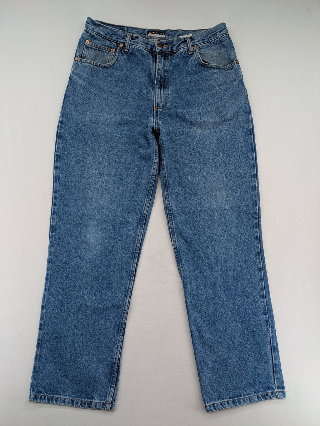 Oklahoma Wear blue straight jeans 5-pocket design durable cotton regular fit