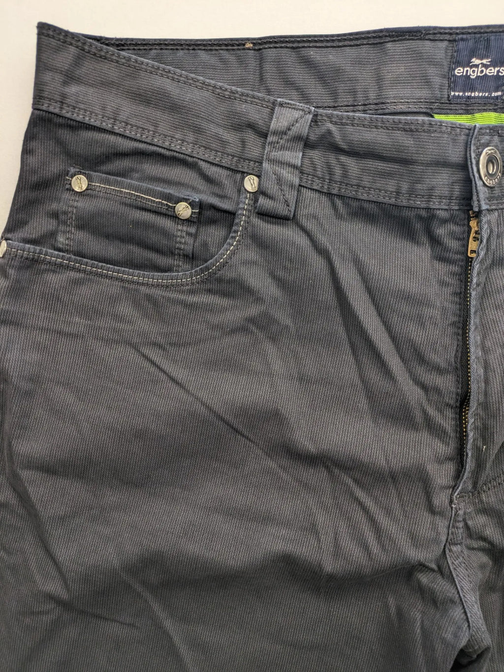 Engbers grey chino pants regular fit five-pocket style durable fabric