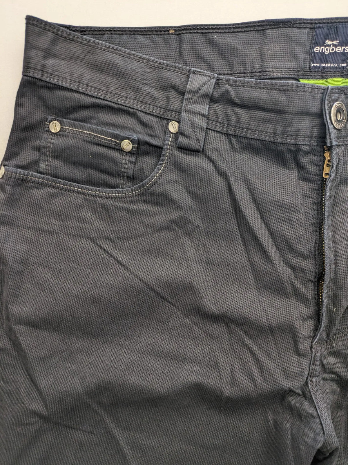 Engbers grey chino pants regular fit five-pocket style durable fabric