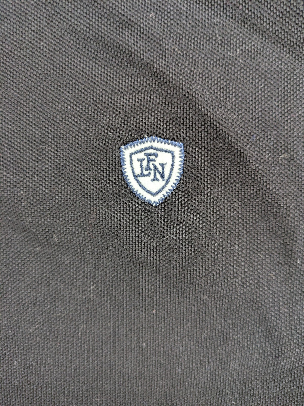 Lufian grey polo shirt short sleeve 100% cotton embroidered crest logo