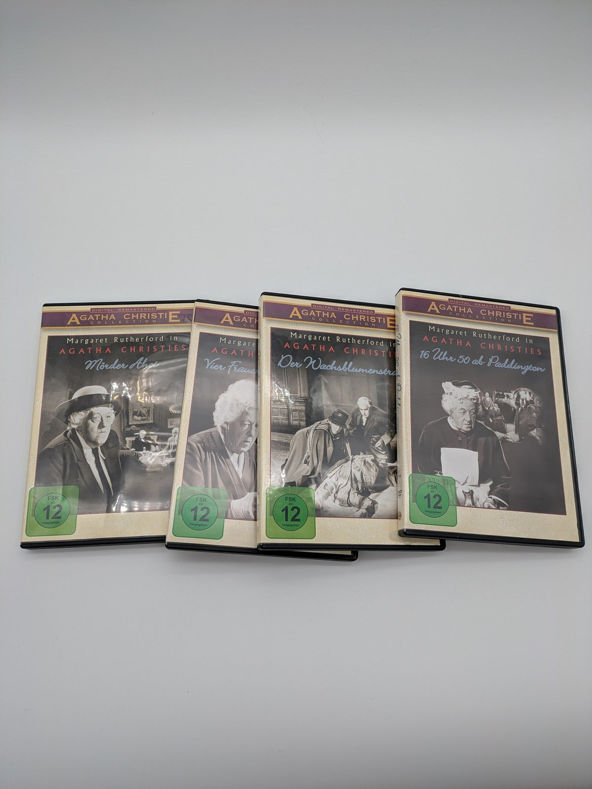 Agatha black and grey DVD box set featuring Miss Marple films with classic artwork.