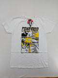 Pokémon multi T-shirt featuring comic graphic of Pikachu, Glurak, Turtok, and Bisaflor.