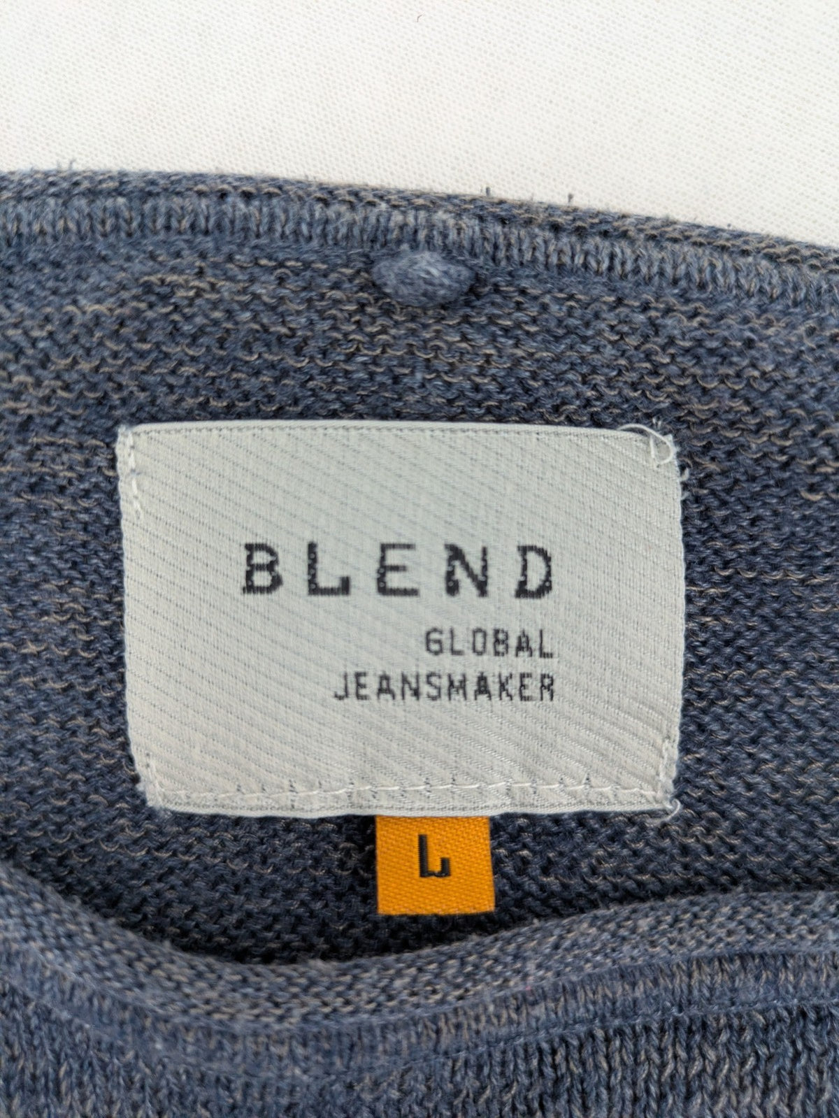Blend turtle neck jumper blue melange with long raglan sleeves and fine ribbed edges.