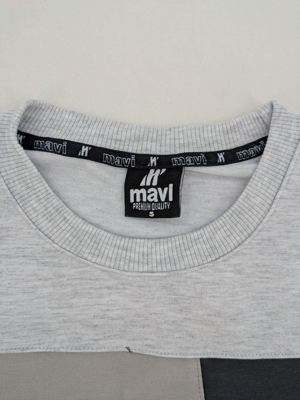 Mavi turtle neck jumper black grey colorblock design soft cotton blend