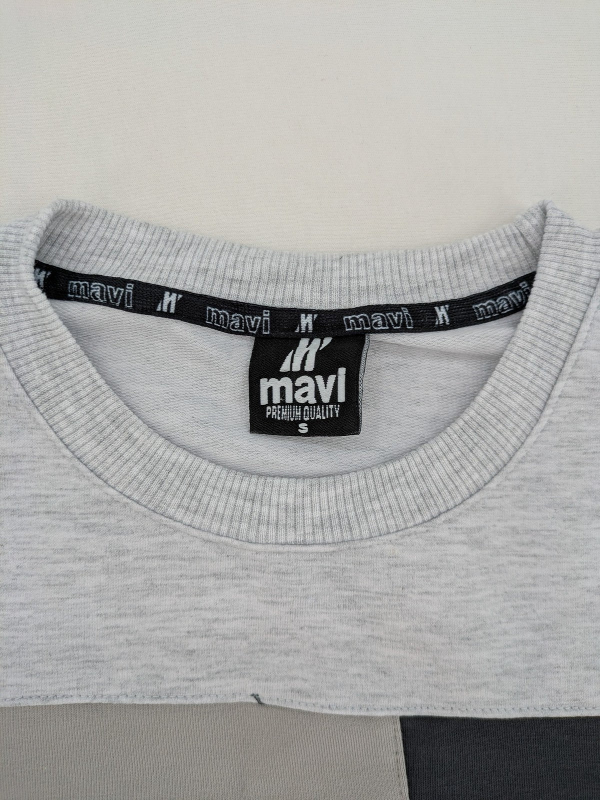Mavi turtle neck jumper black grey colorblock design soft cotton blend