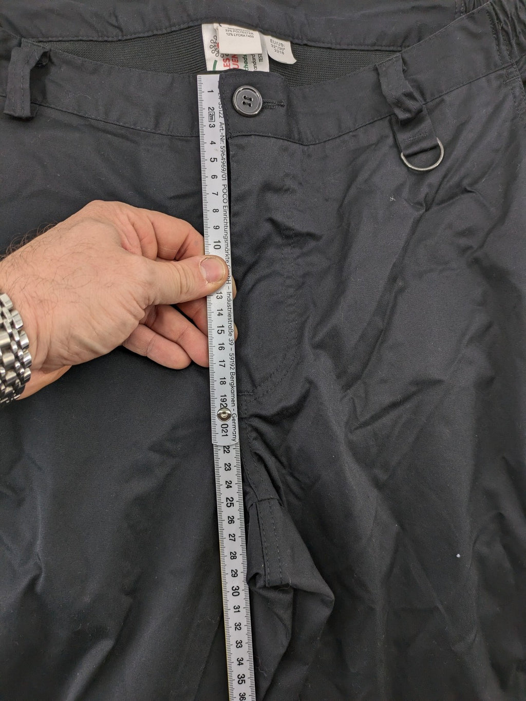 DHL grey cargo pants with iconic logo and multiple pockets, made from stretch cotton.