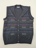 Via Cortesa gold turtle neck jumper with structured pattern and V-neck design.