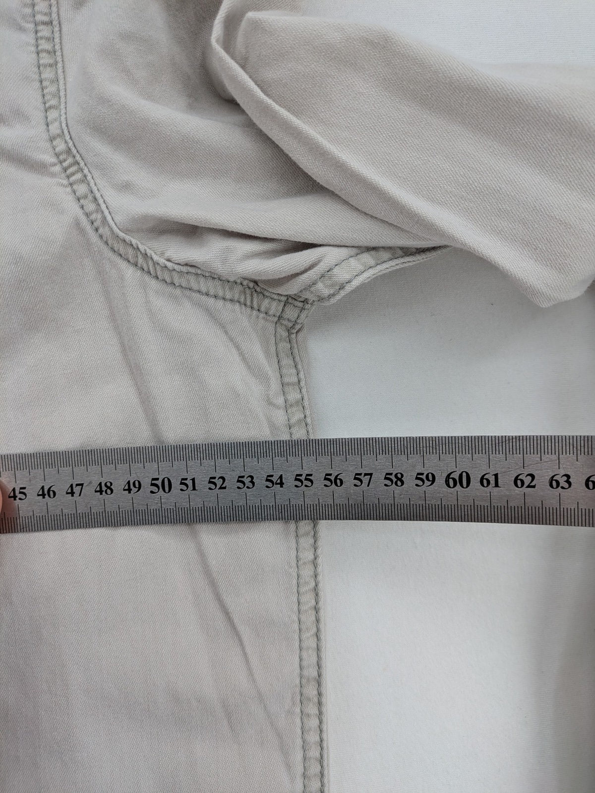 New Look beige Western shirt with snap buttons and two front pockets, 100% cotton.