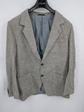 C&A grey blazer wool blend herringbone pattern fully lined classic style