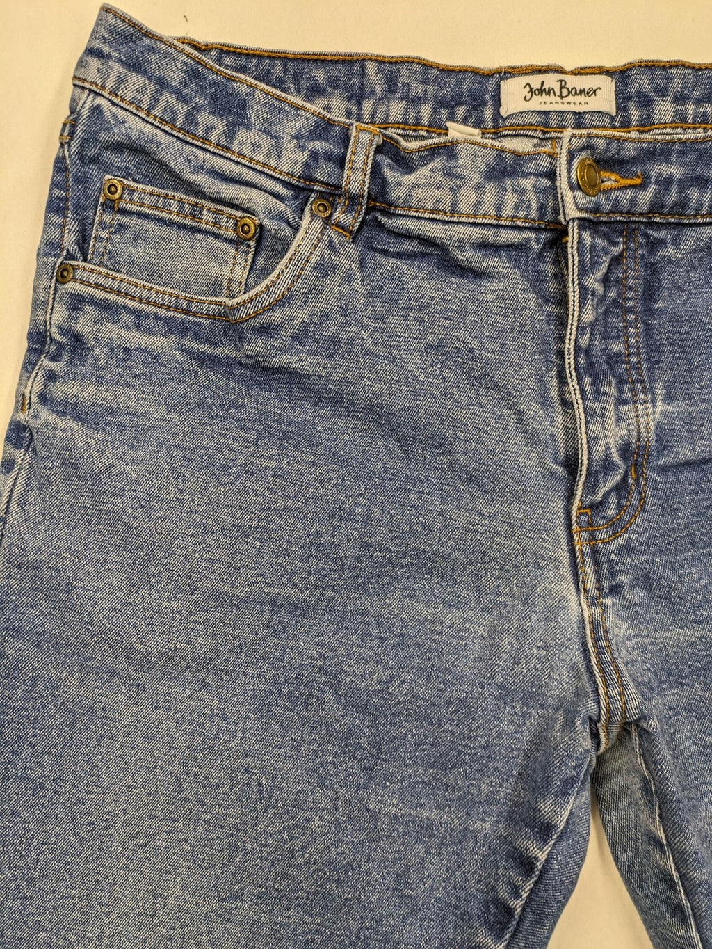 john baner blue straight jeans classic 5-pocket design durable denim material