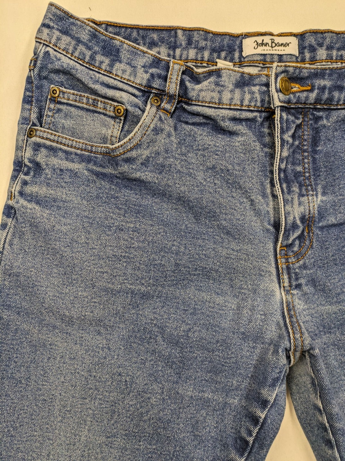 john baner blue straight jeans classic 5-pocket design durable denim material