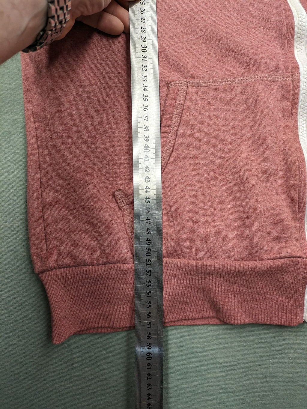 ONLY pink zip-through hoodie with hood, front zipper, and two pockets.