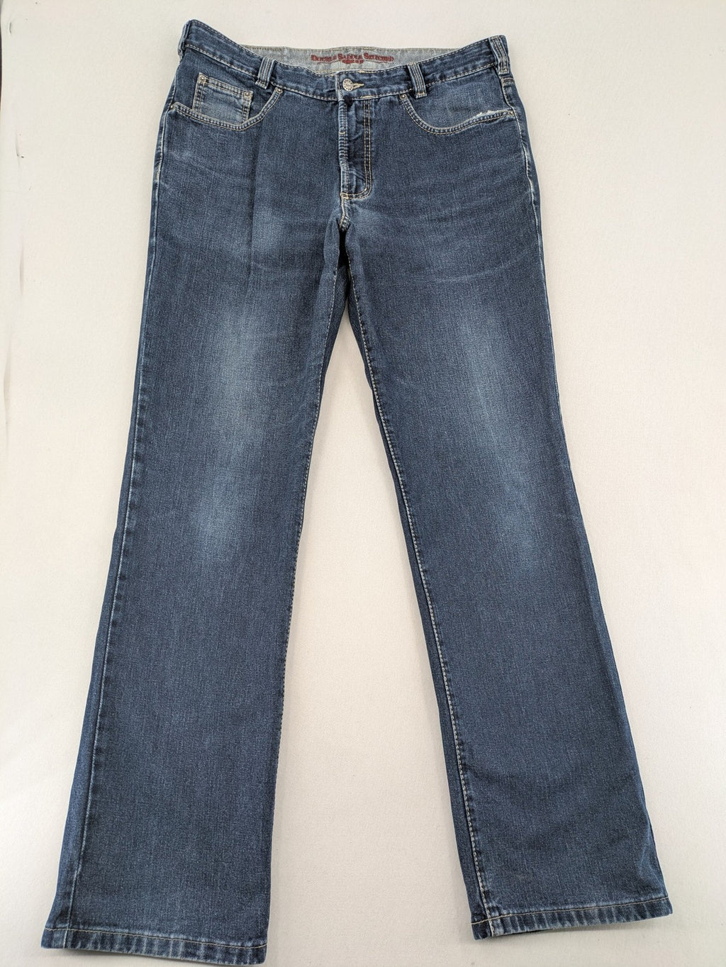 Joker blue straight jeans 5-pocket design durable cotton regular fit