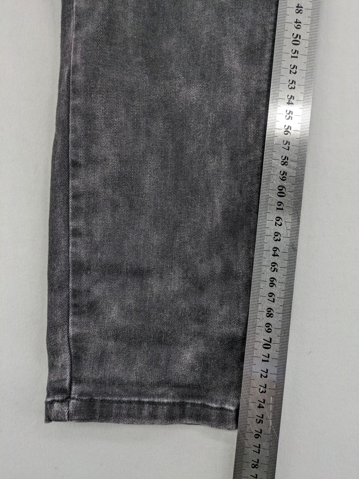 Street One black straight jeans faded wash 5-pocket style with stretch denim.