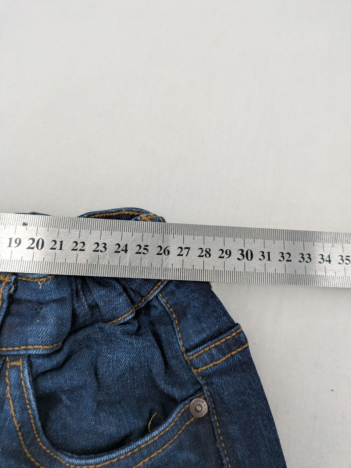 Skate Nation blue straight jeans 5-pocket design with adjustable waistband and dark wash.