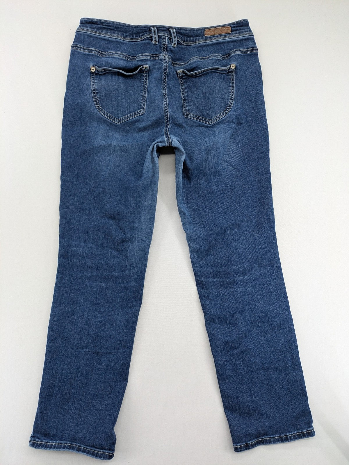 Tom Tailor blue straight jeans Alexa model, classic 5-pocket style, stretch denim material.