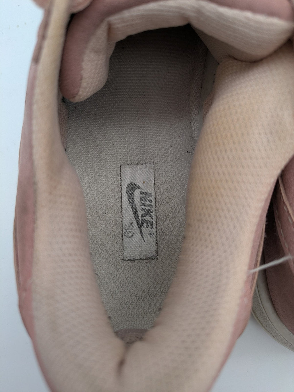 Nike Air Force 1 Low Top pink suede with perforated toe box and white sole
