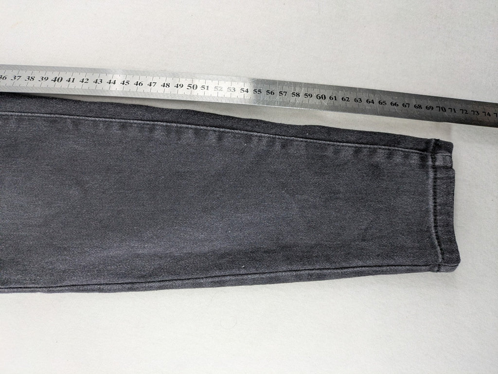Denim & Co. skinny jeans black washed 5-pocket style with stretch material
