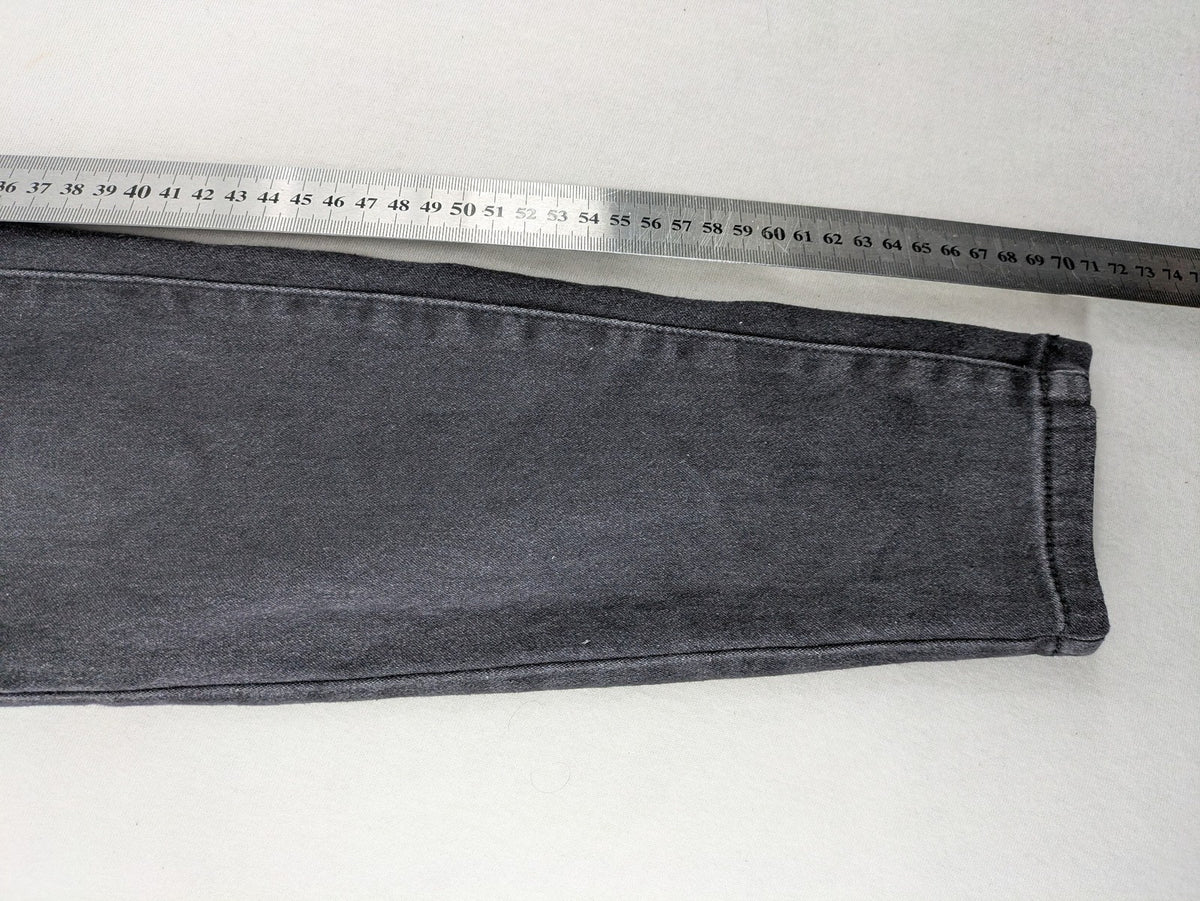 Denim & Co. skinny jeans black washed 5-pocket style with stretch material