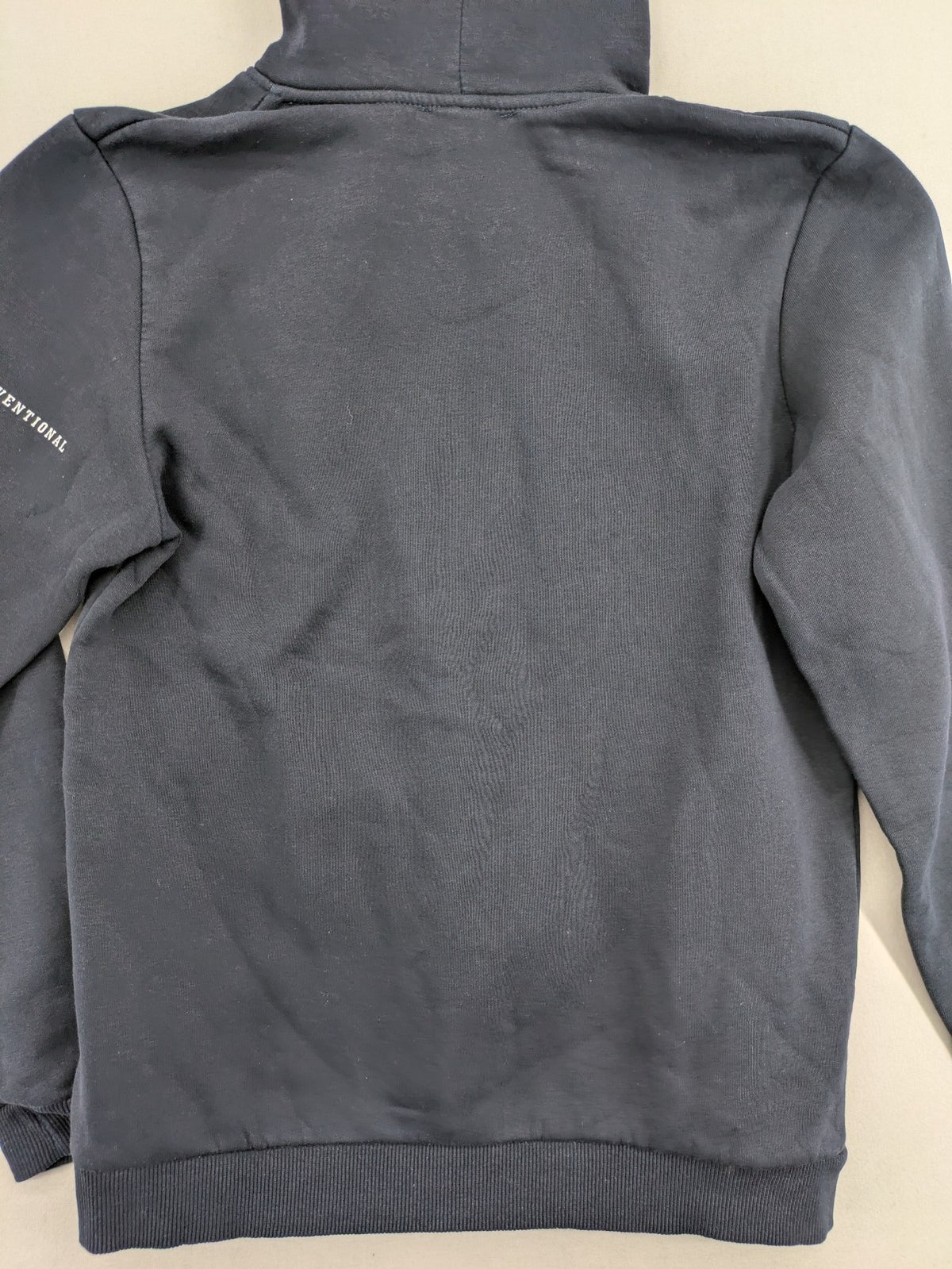 Bahamax zip-through hoodie grey with green hood, "Life To Short" print, and unique sleeve embroidery.