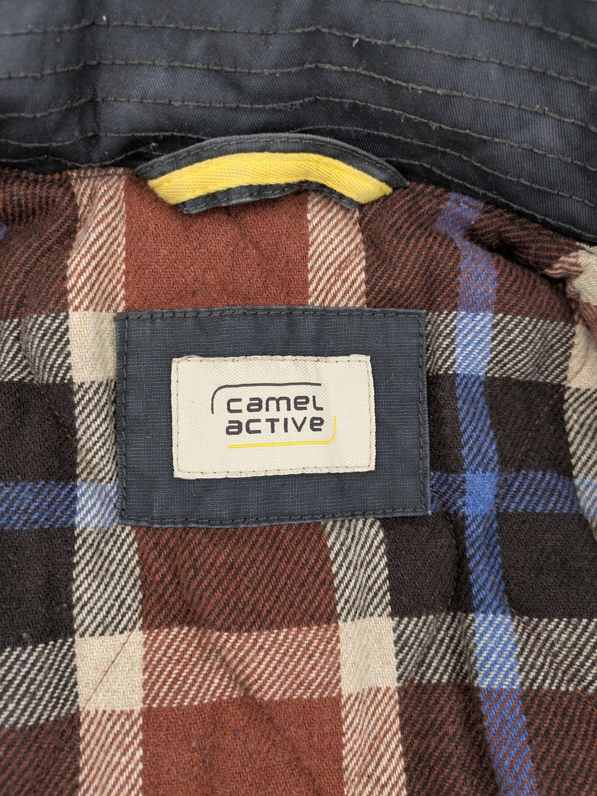 camel active grey field jacket cotton quilted with multiple pockets and stand-up collar