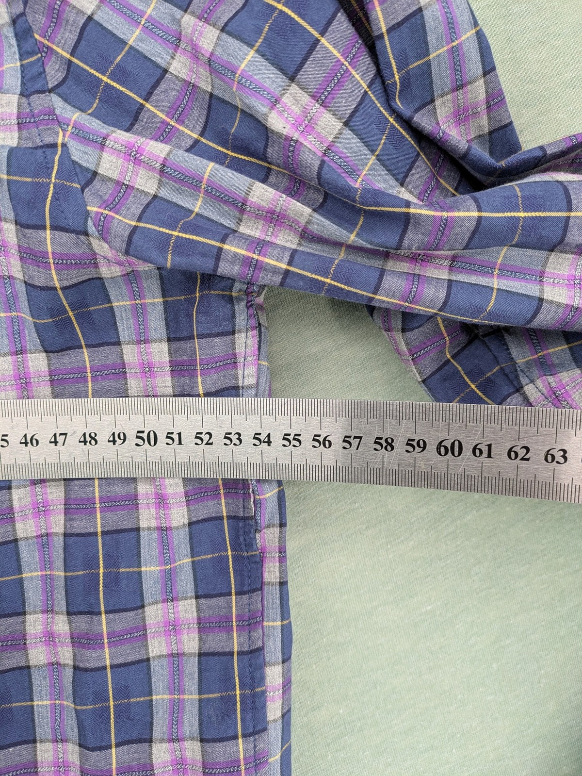 s.Oliver green long-sleeve shirt checked pattern with logo embroidery and chest pocket