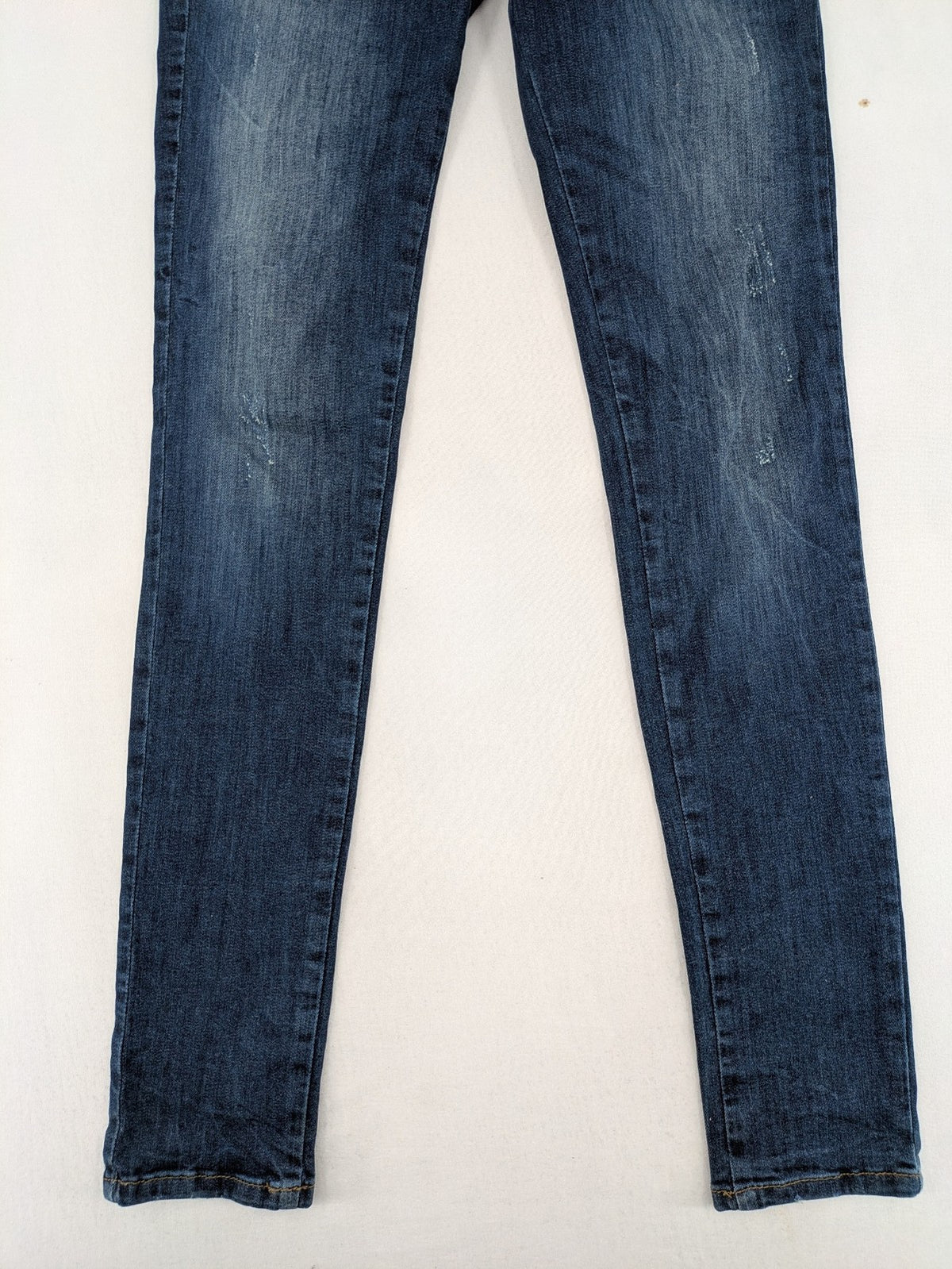 LTB blue skinny jeans dark wash double button closure stretch denim