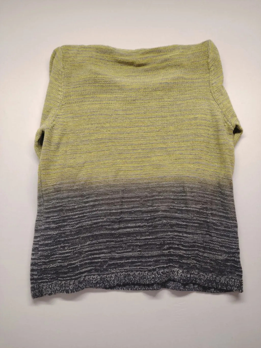 GINA LAURA black and grey ombre turtle neck jumper with V-neck and textured knit.