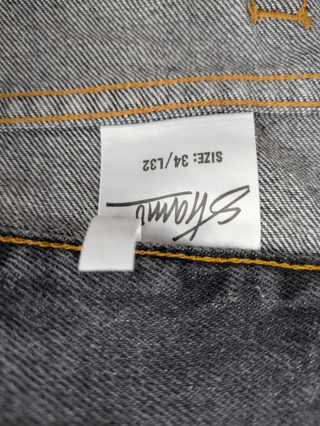 Shame black straight jeans W34 L32 washed denim 5-pocket style regular fit