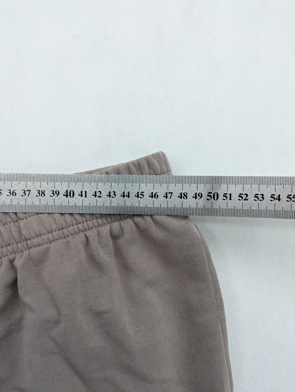 H&M beige jogging pants wide leg elastic waistband soft cotton blend