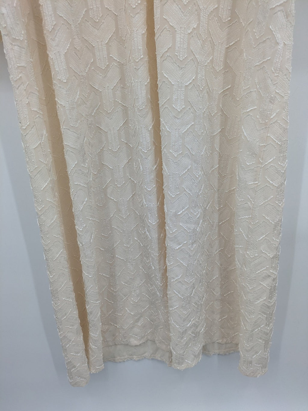 L'ange beige turtle neck jumper geometric pattern lightweight fabric elegant design